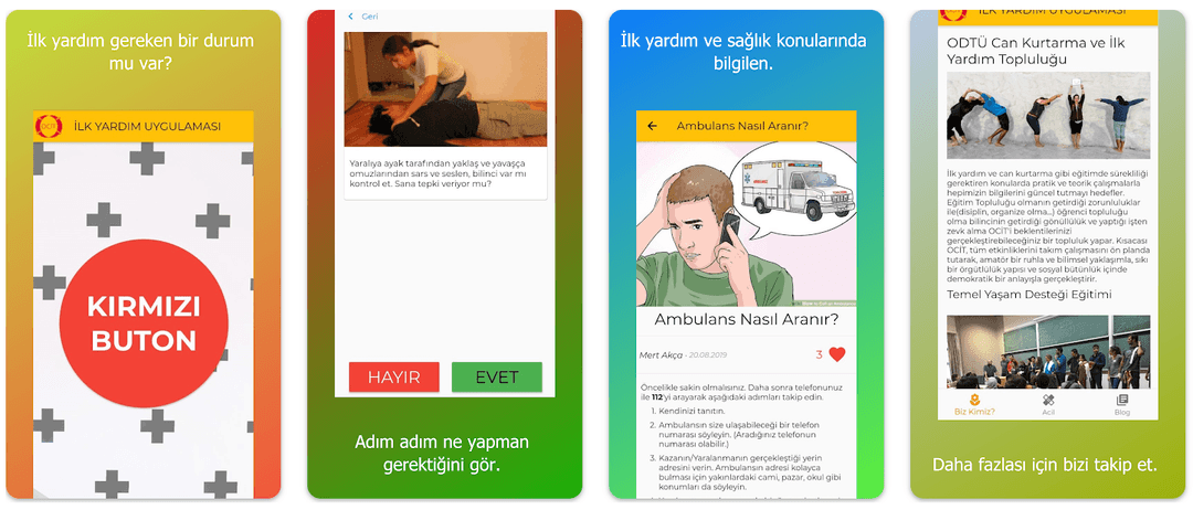 Some example images for OCİT First Aid App